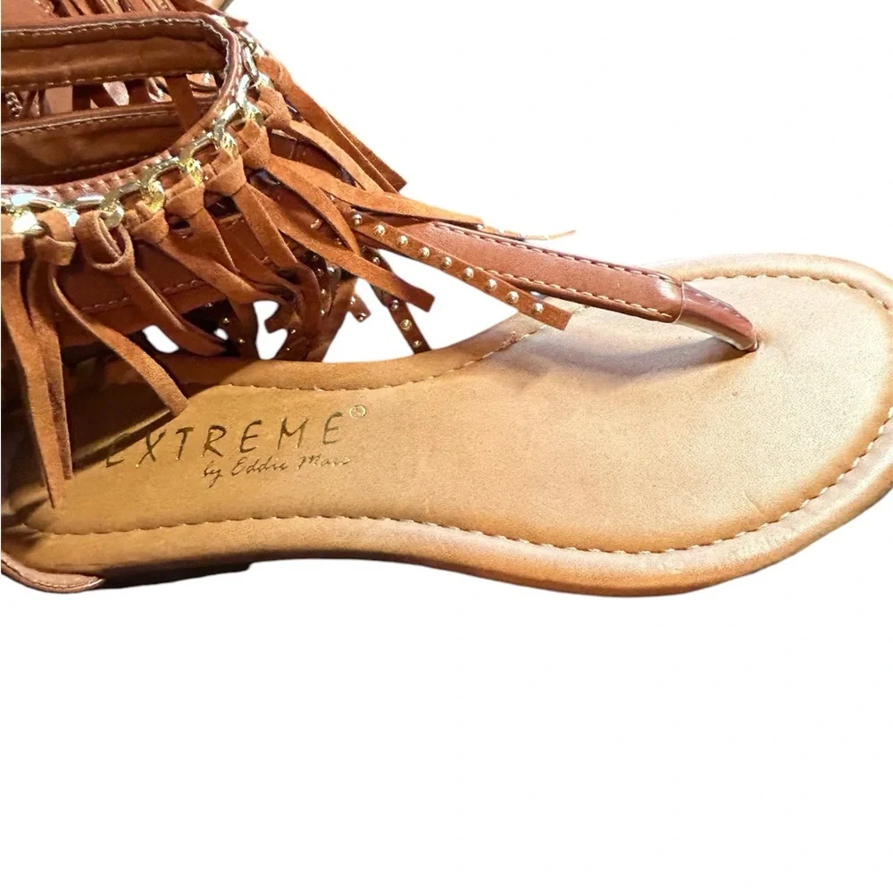 Extreme by Eddie Maro Tasseled Women’s Sandals Size 6‎